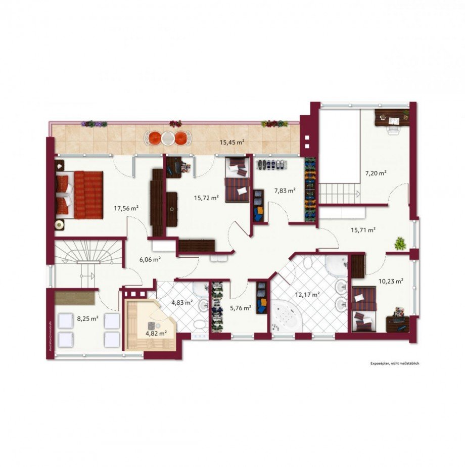 Grundriss Obergeschoss Einfamilienhaus Fr�ndenberg/Ruhr - Zentrum
