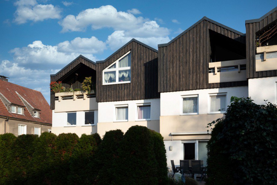 Ansicht der R�ckseite Dachgeschosswohnung Unna