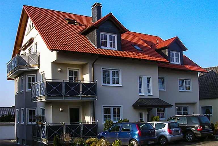 Geb�udeansicht Fr�ndenberg Hohenheide Etagenwohnung Single-Wohnung auf der Hohenheide