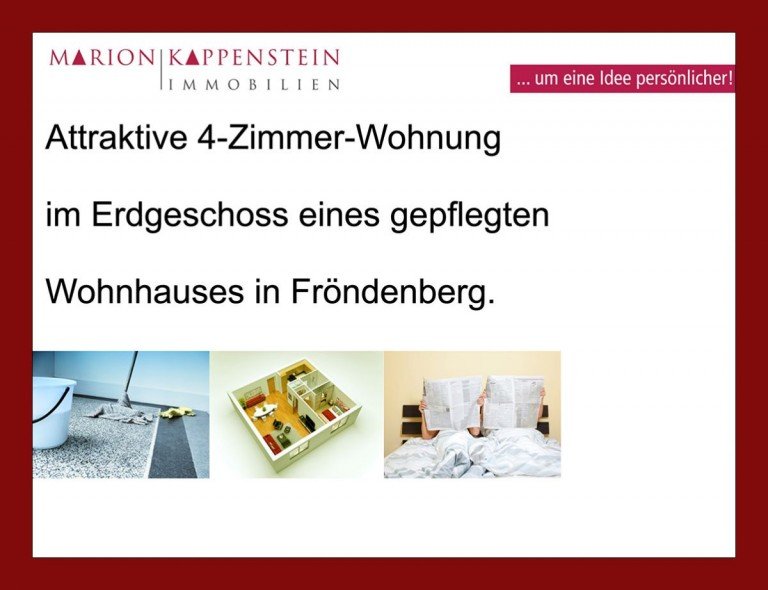  Fr�ndenberg Ardey Erdgeschosswohnung Familienfreundliche, lichtdurchflutete Vier-Zimmer-Wohnung mit Terrasse, kleinem Garten und Kamin.