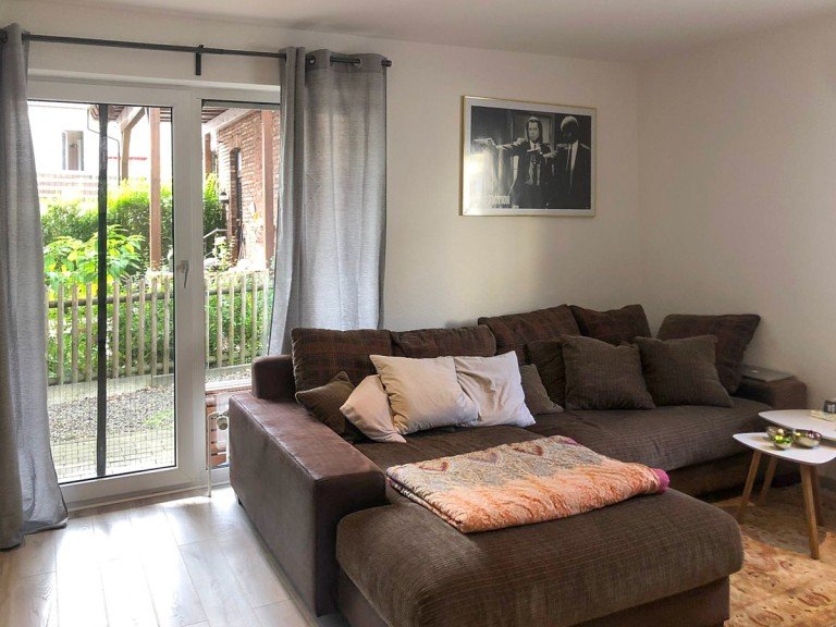 01 Wohnbereich mit Zugang zur Terrasse Menden Erdgeschosswohnung Stadt-Appartement in Menden (Sauerland)