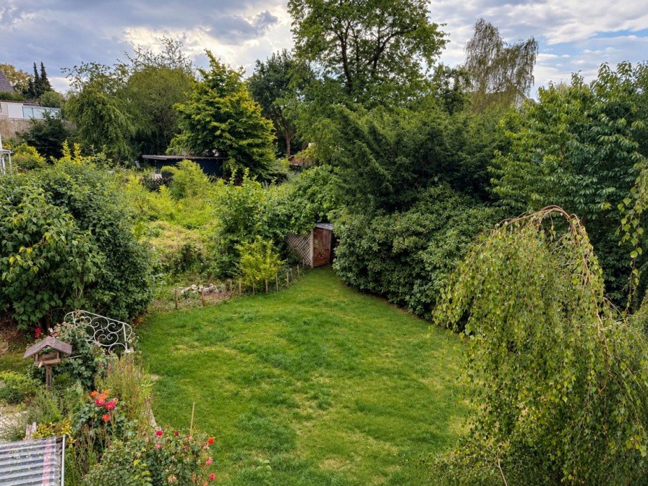 Balkonsicht in den Garten Zweifamilienhaus Menden